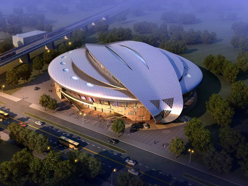 Construcția stadionului prefabricat cu structură de oțel