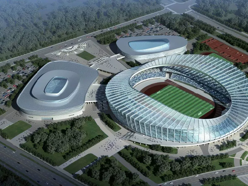 Structura de oțel pentru complexul central sportiv